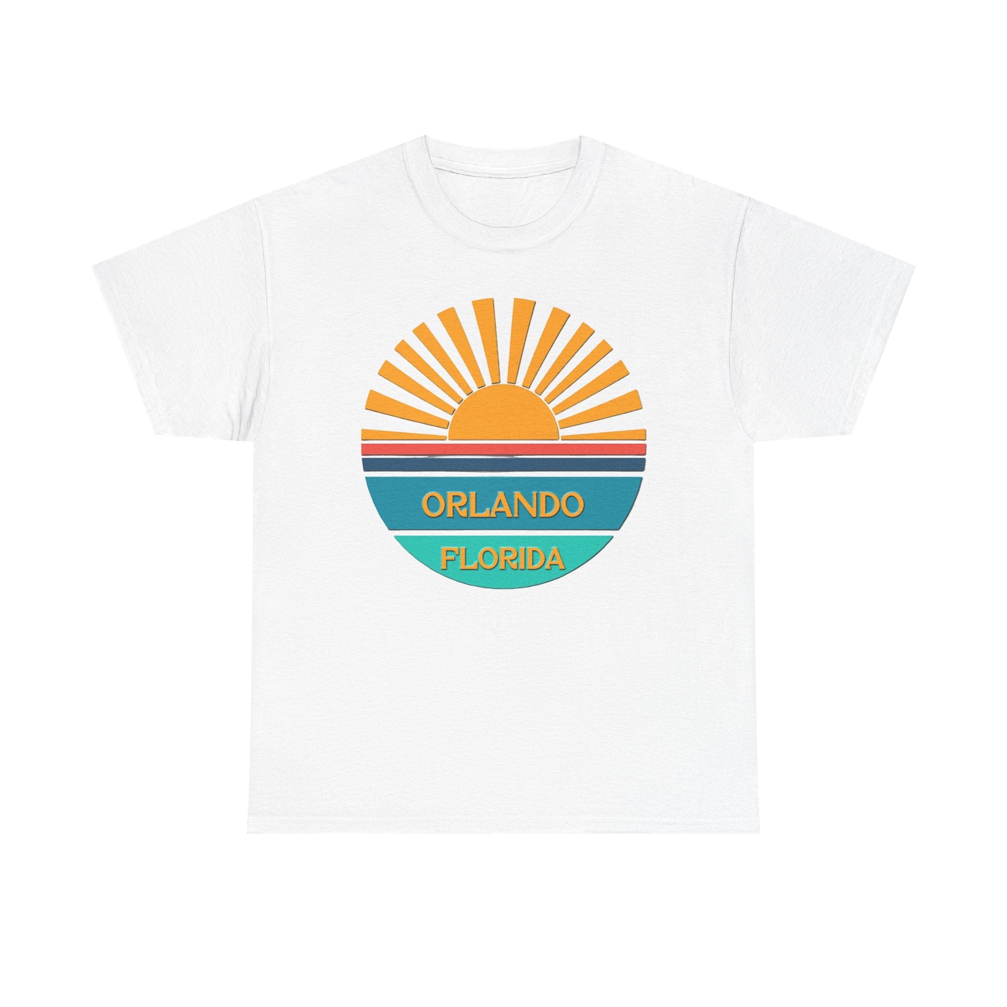 Orlando Florida Sunset T-Shirt – Retro Sunburst Vacation Tee