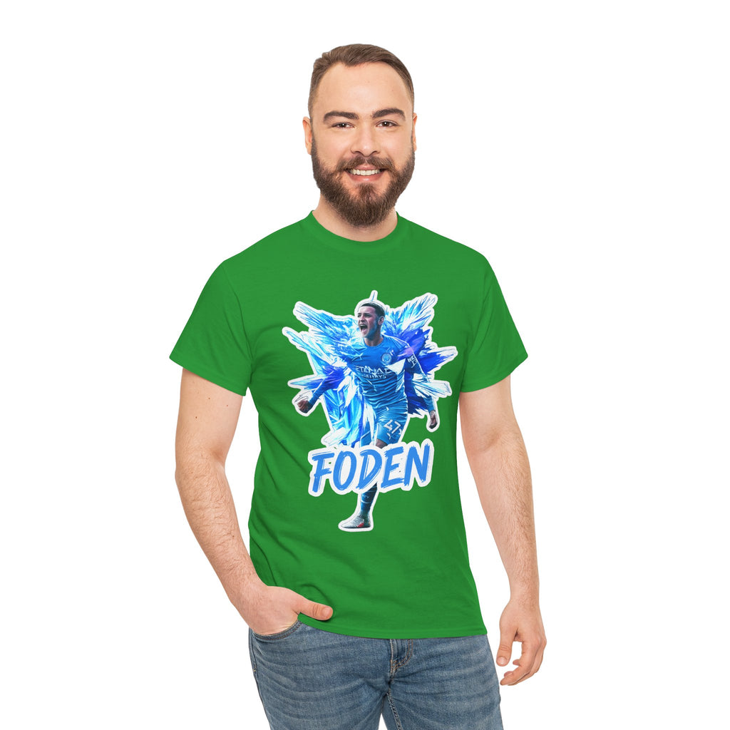 Phil Foden Manchester City Soccer T‑Shirt — Blue Graphic Football Fan Tee