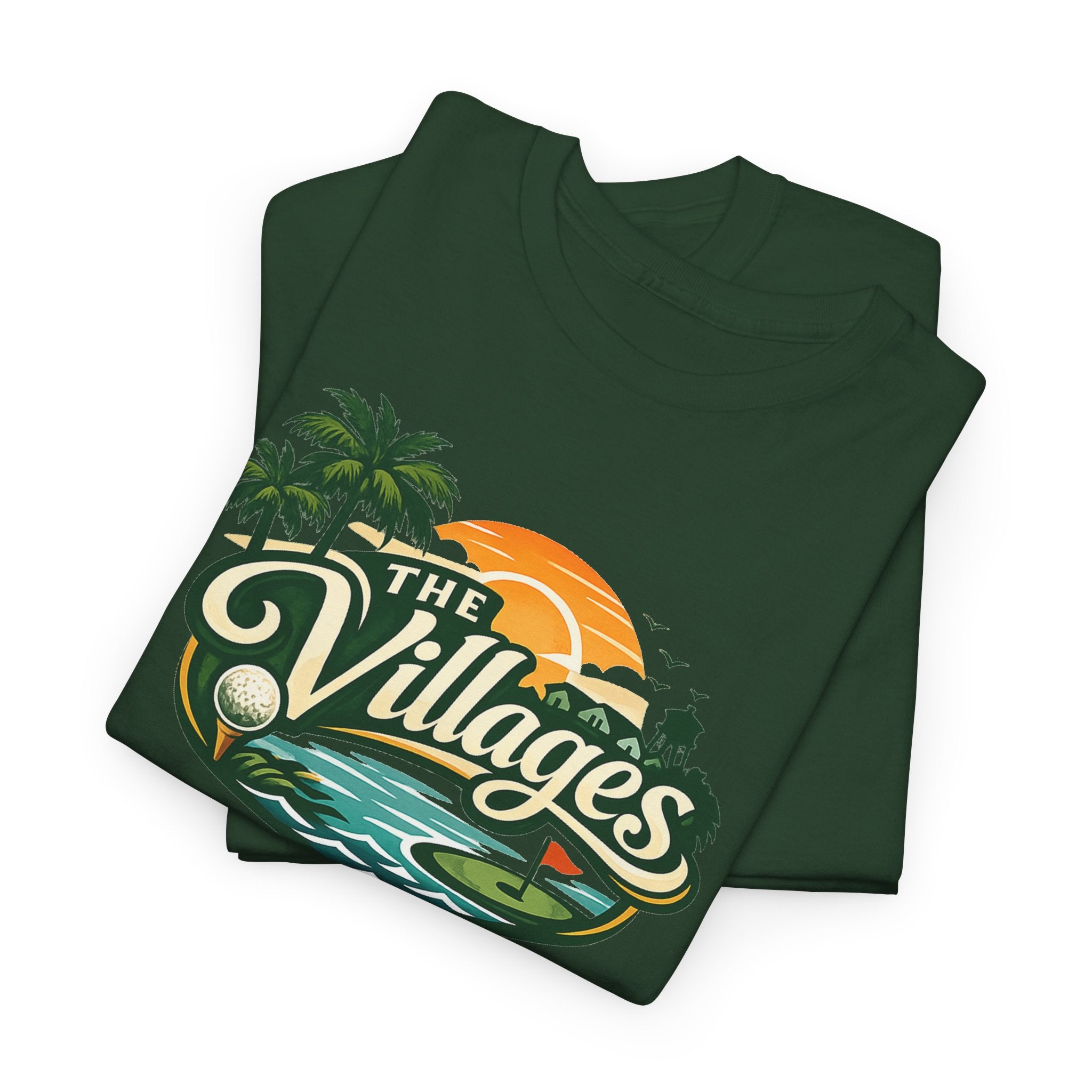 The Villages of Florida Sunset Logo Tee - Florida Palm Beach Retro T-Shirt