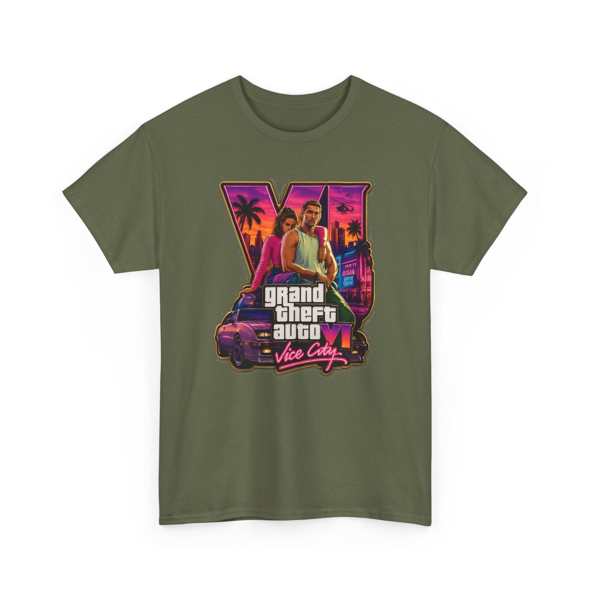 Grand Theft Auto Vice City Retro Logo Tee / Cotton T-Shirt