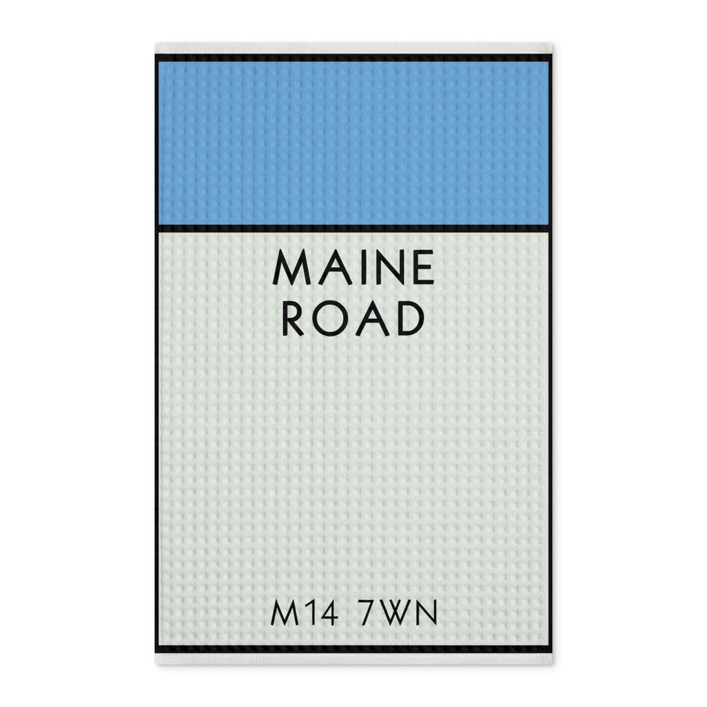 Manchester City Maine Road Waffle Tea Towel – Double-Sided Kitchen Towel (M14 7WN)