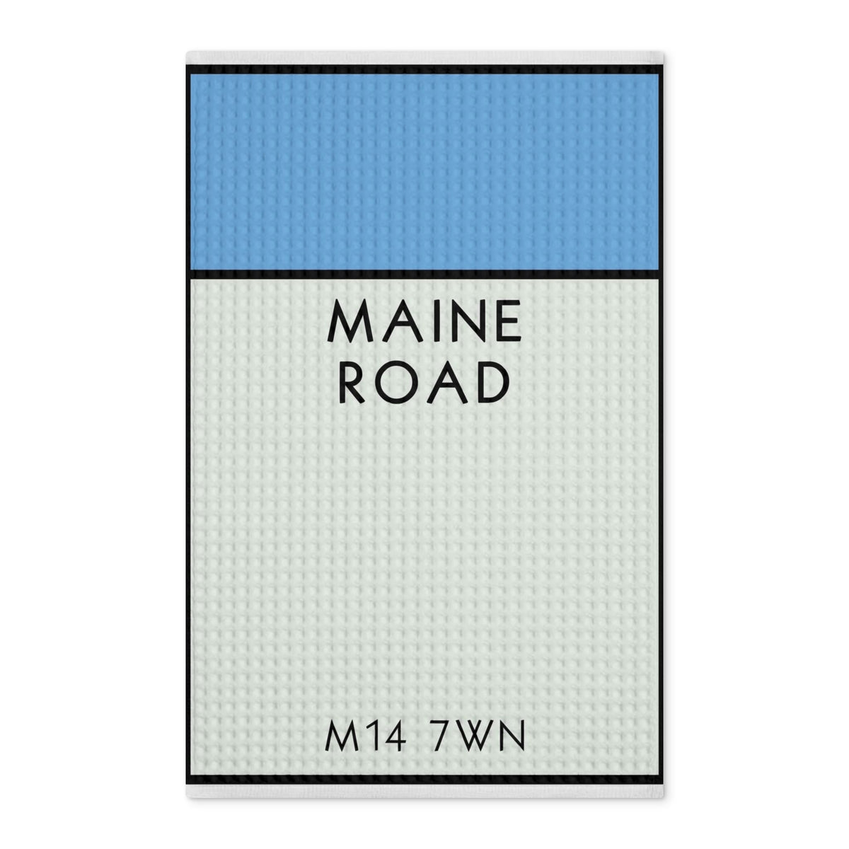 Manchester City Maine Road Waffle Tea Towel – Double-Sided Kitchen Towel (M14 7WN)