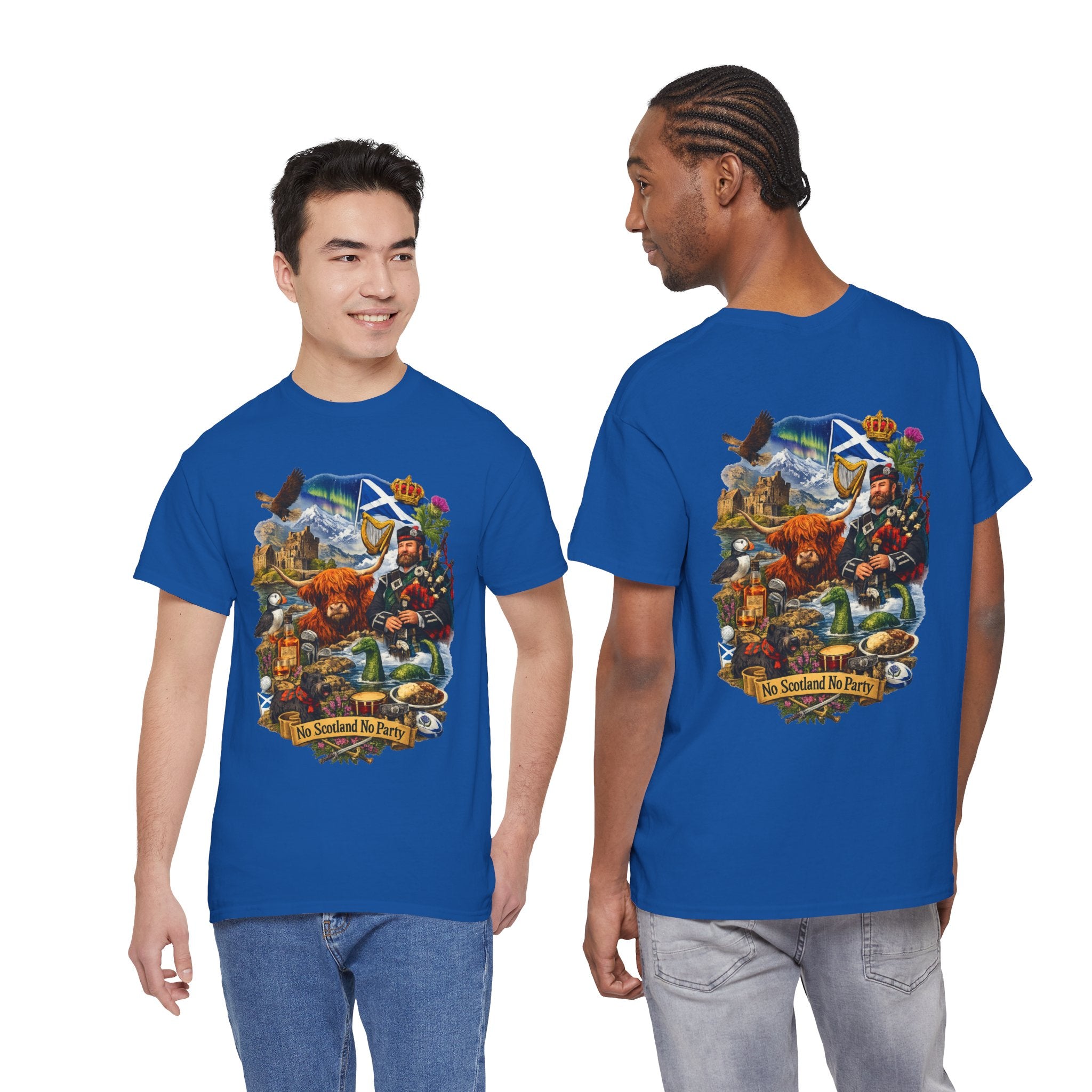Scotland Collage T-Shirt — "No Scotland No Party" Scottish Heritage Tee