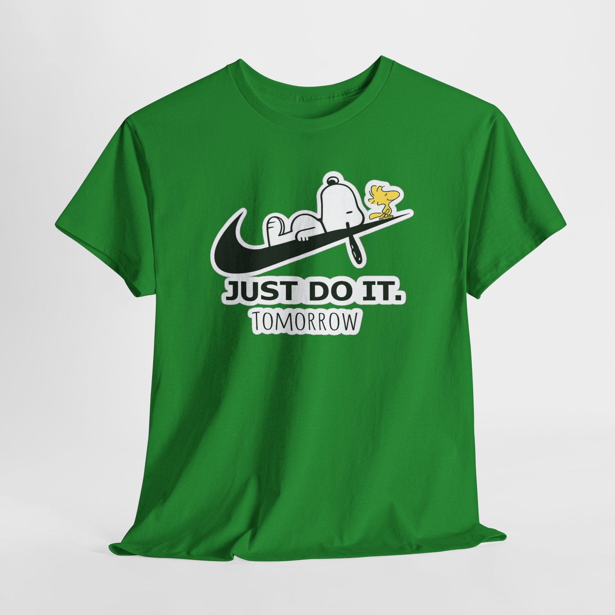 Snoopy "Just Do It Tomorrow" Graphic Cotton T-Shirt