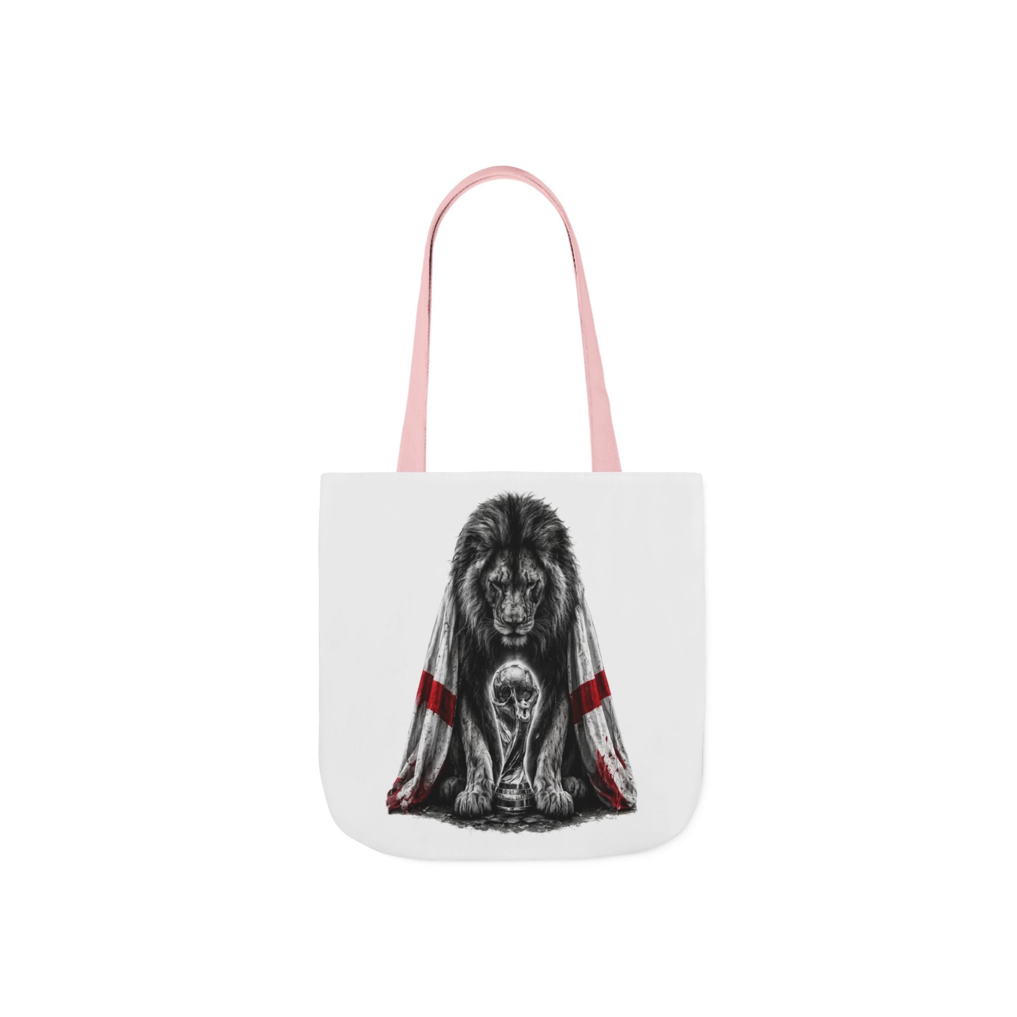 England Lion Guardian Canvas Tote — Protective Lion & Cub Illustration Tote Bag