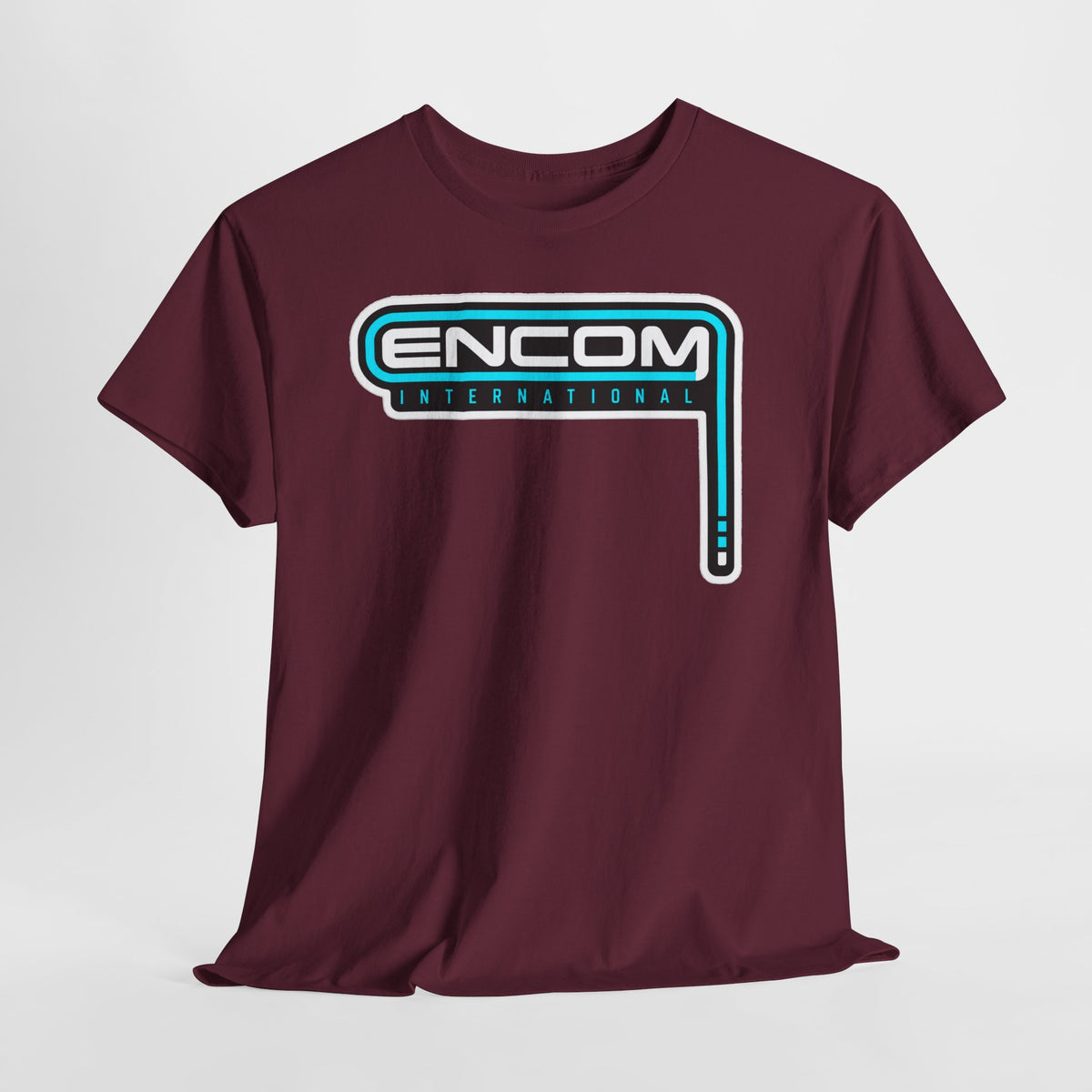 ENCOM International Logo Cotton T-Shirt — Retro Tech Gaming Tee