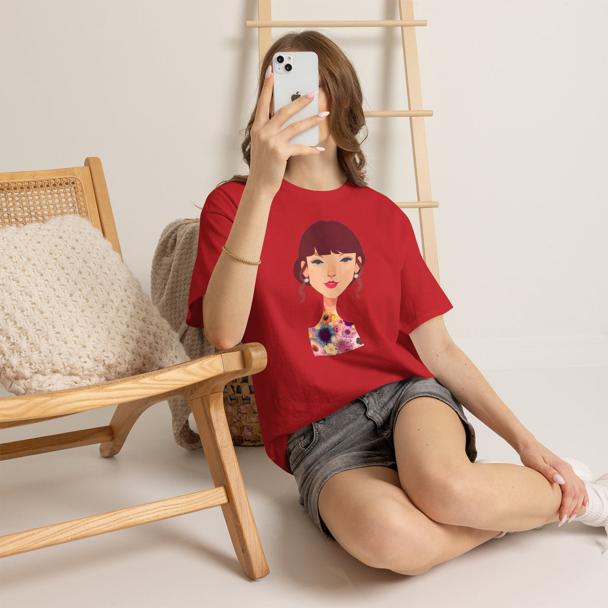 T Swift Illustration Cotton T-Shirt