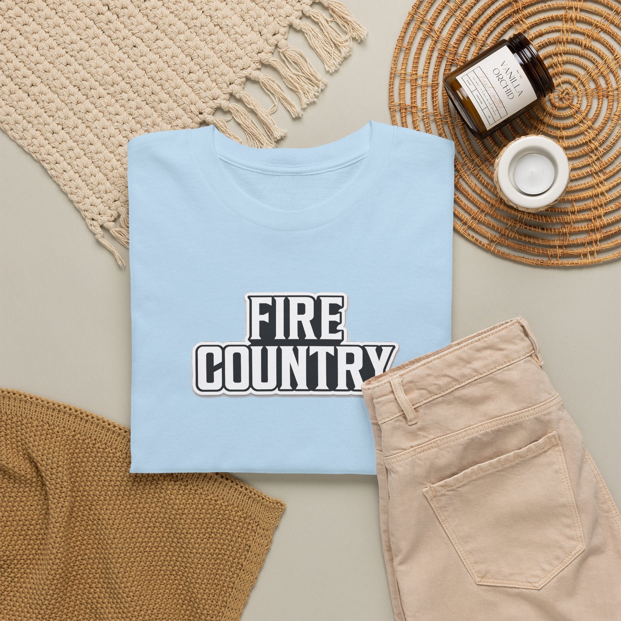 Fire Country Cotton T-Shirt — Bold Graphic Tee