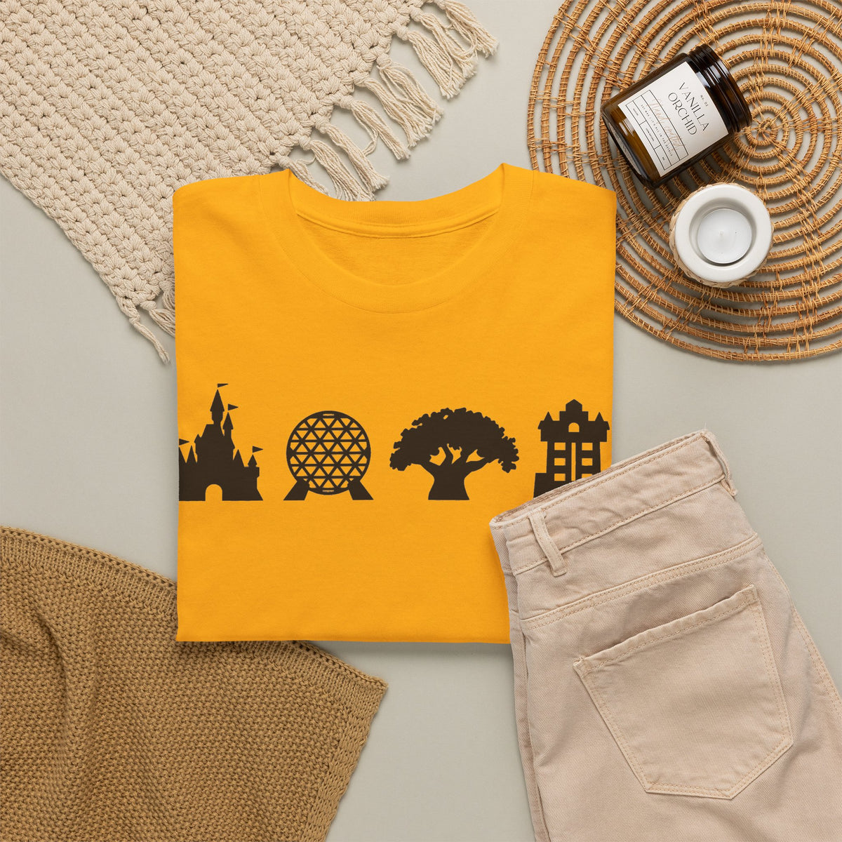 WDW theme parks Silhouettes Unisex Heavy Cotton Tee