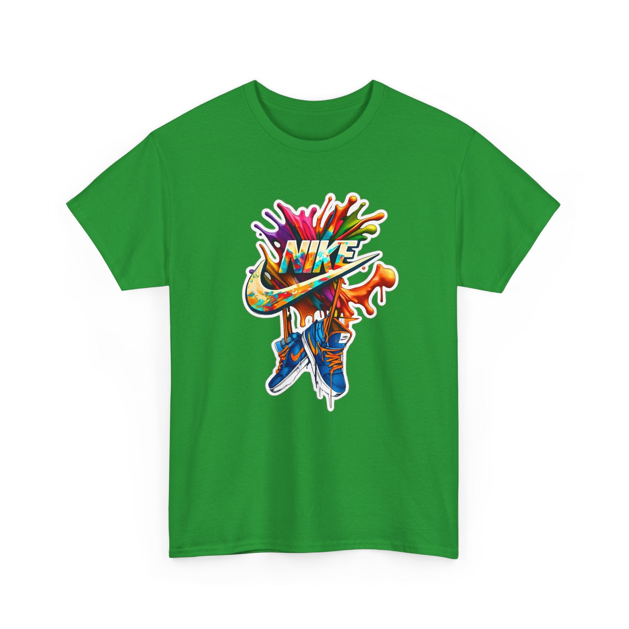 Nike Inspired Splash Graphic Tee — Colorful Sneaker Streetwear T-Shirt