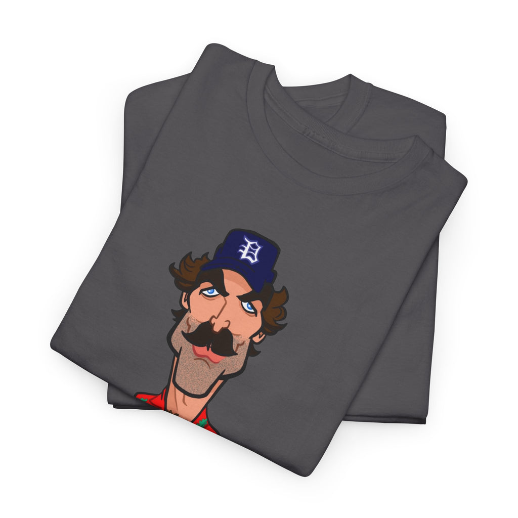 Magnum PI Retro Caricature T-Shirt — Retro Mustache Hat Portrait Tee