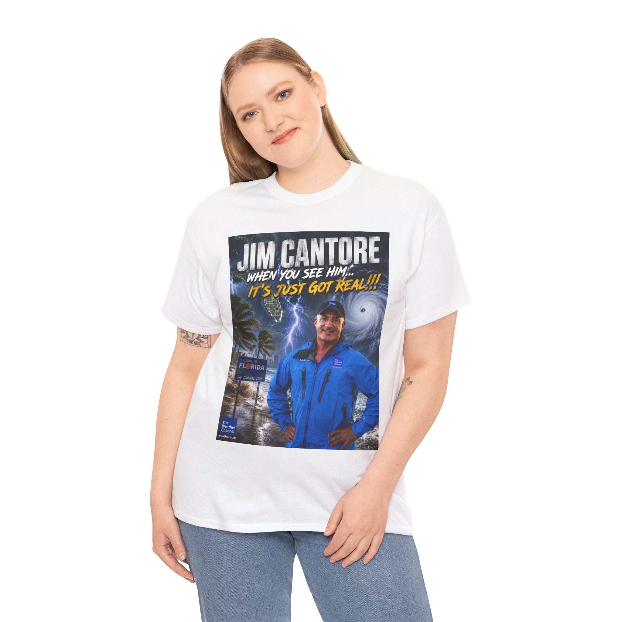 Jim Cantore "It's Just Got Real" Hurricane T-Shirt