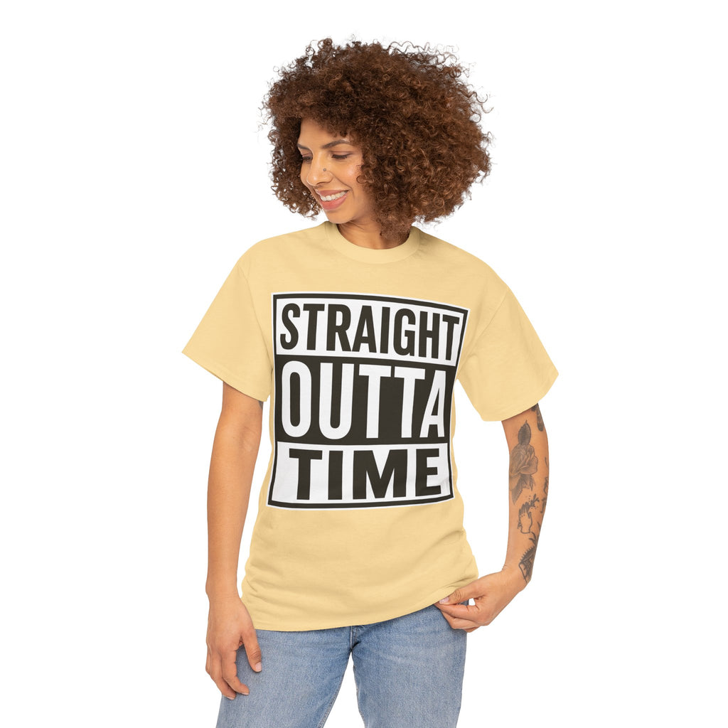Straight Outta Time T-Shirt — Funny Retro Text Tee