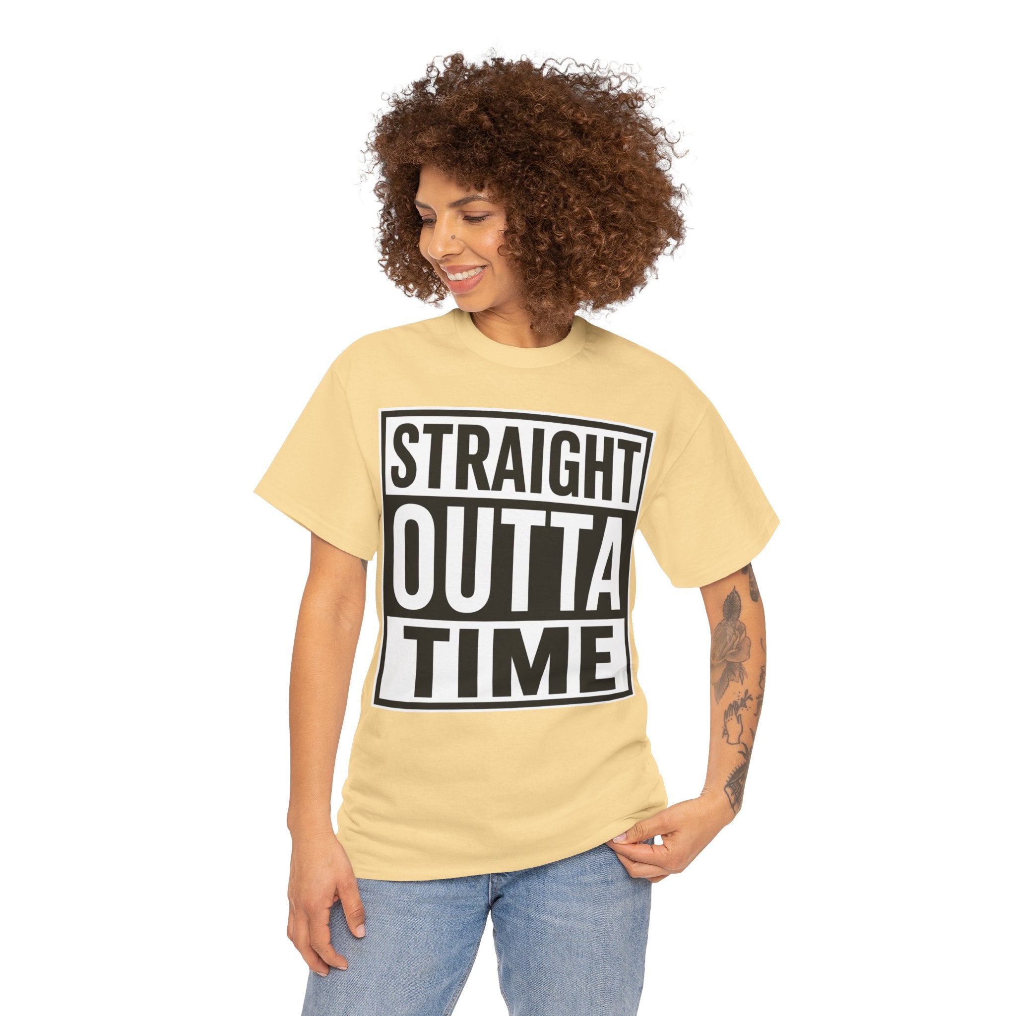Straight Outta Time T-Shirt — Funny Retro Text Tee