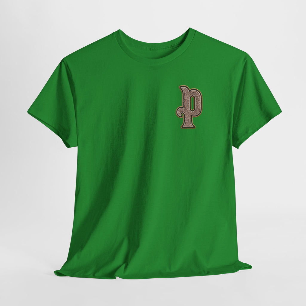Retro 'p' Pep Inspired Manchester City Cotton Tee — Vintage Brown Monogram T-Shirt