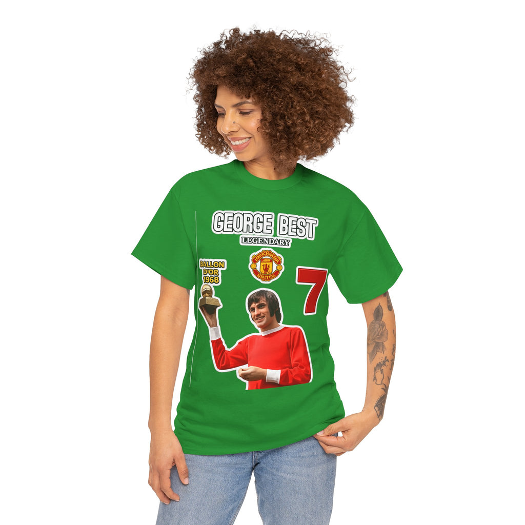 George Best Manchester United #7 Vintage Soccer T-Shirt – Ballon d'Or Tribute