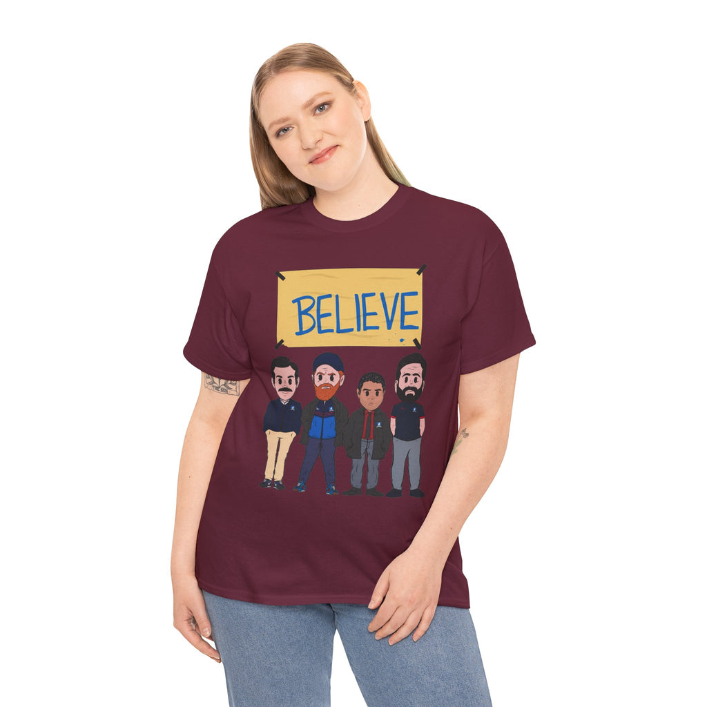 Ted Lasso Inspired Believe Cartoon Band Cotton T-Shirt