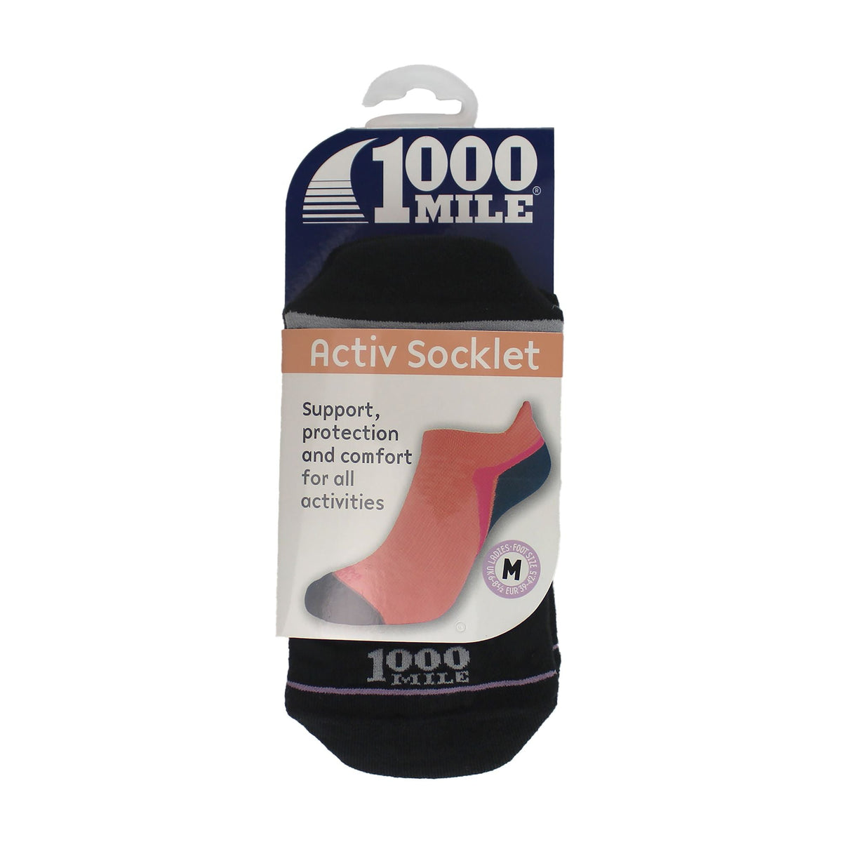 1 Pack Ladies Single Layer Active Ankle Socks