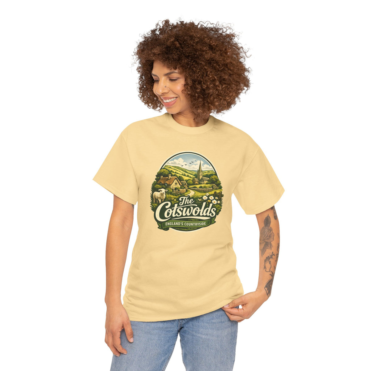 Cotswolds Vintage Landscape T‑Shirt — The Cotswolds Countryside Tee