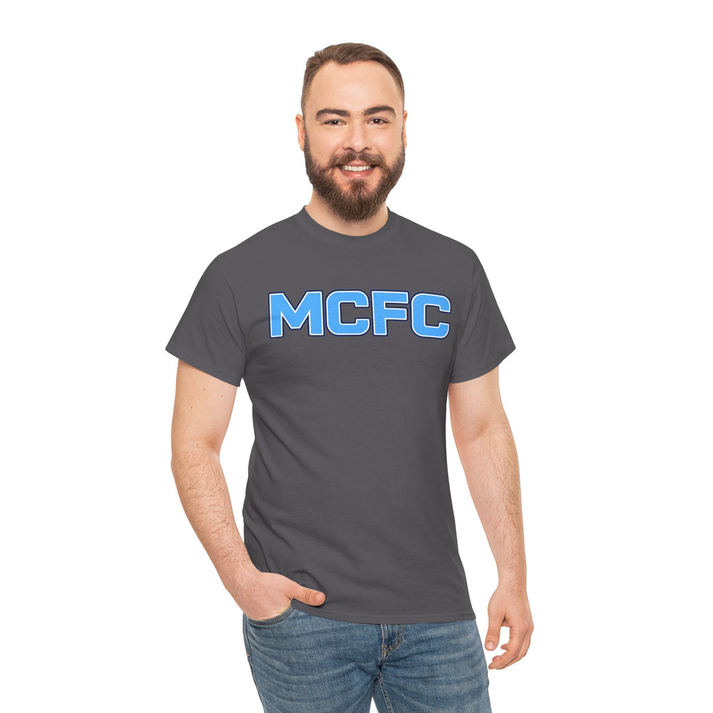 MCFC Logo Cotton T-Shirt — Light Blue Football Fan Tee