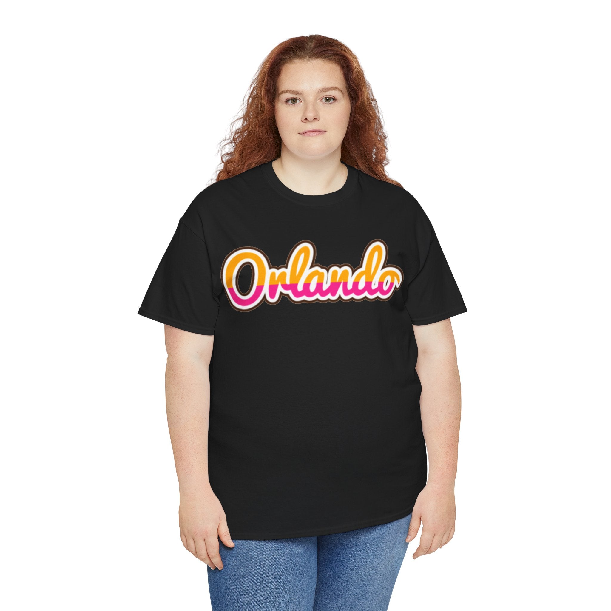 Orlando Retro Script Tee — Vintage Sunset City Souvenir Shirt