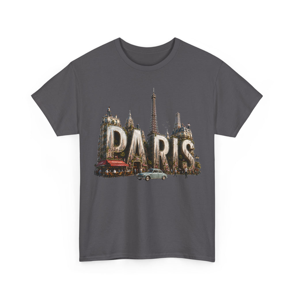 Paris Vintage Landmark T-Shirt — Eiffel Tower Retro Travel Tee