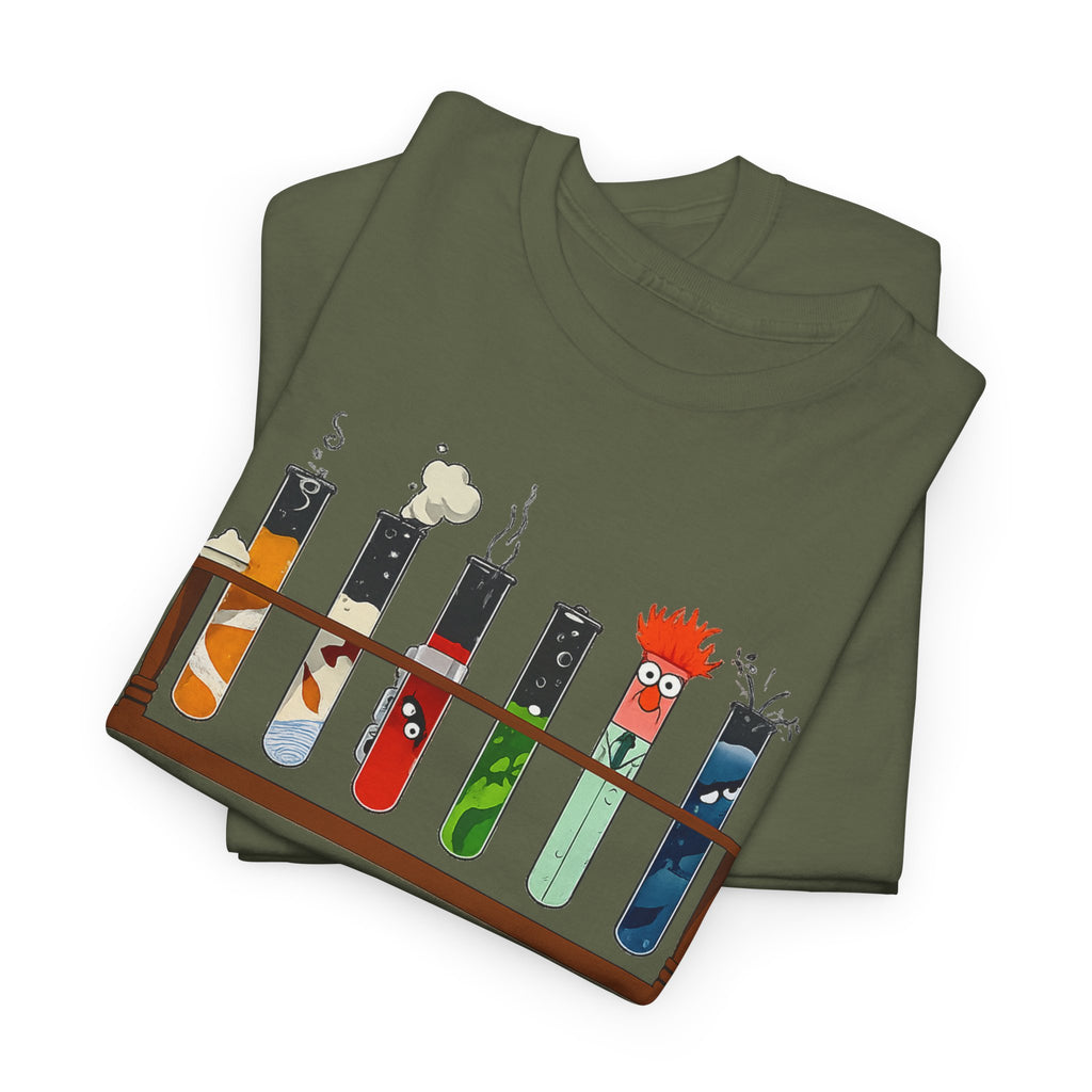 Muppets Beaker Science Test Tube Cats T‑Shirt — Cute Laboratory Cat Illustrations Tee