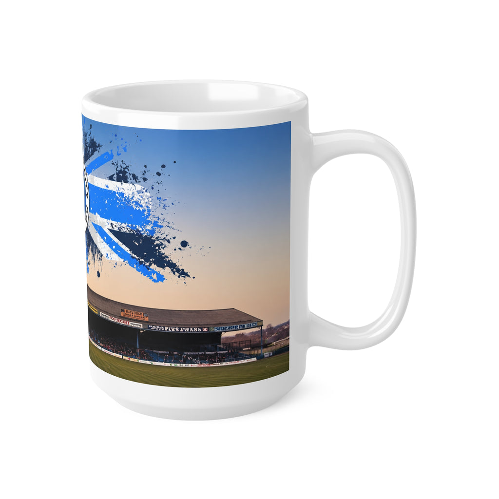 Manchester City Maine Road Kippax Stand Ceramic Coffee Mug — Stadium Panorama & Crest, 11oz/15oz