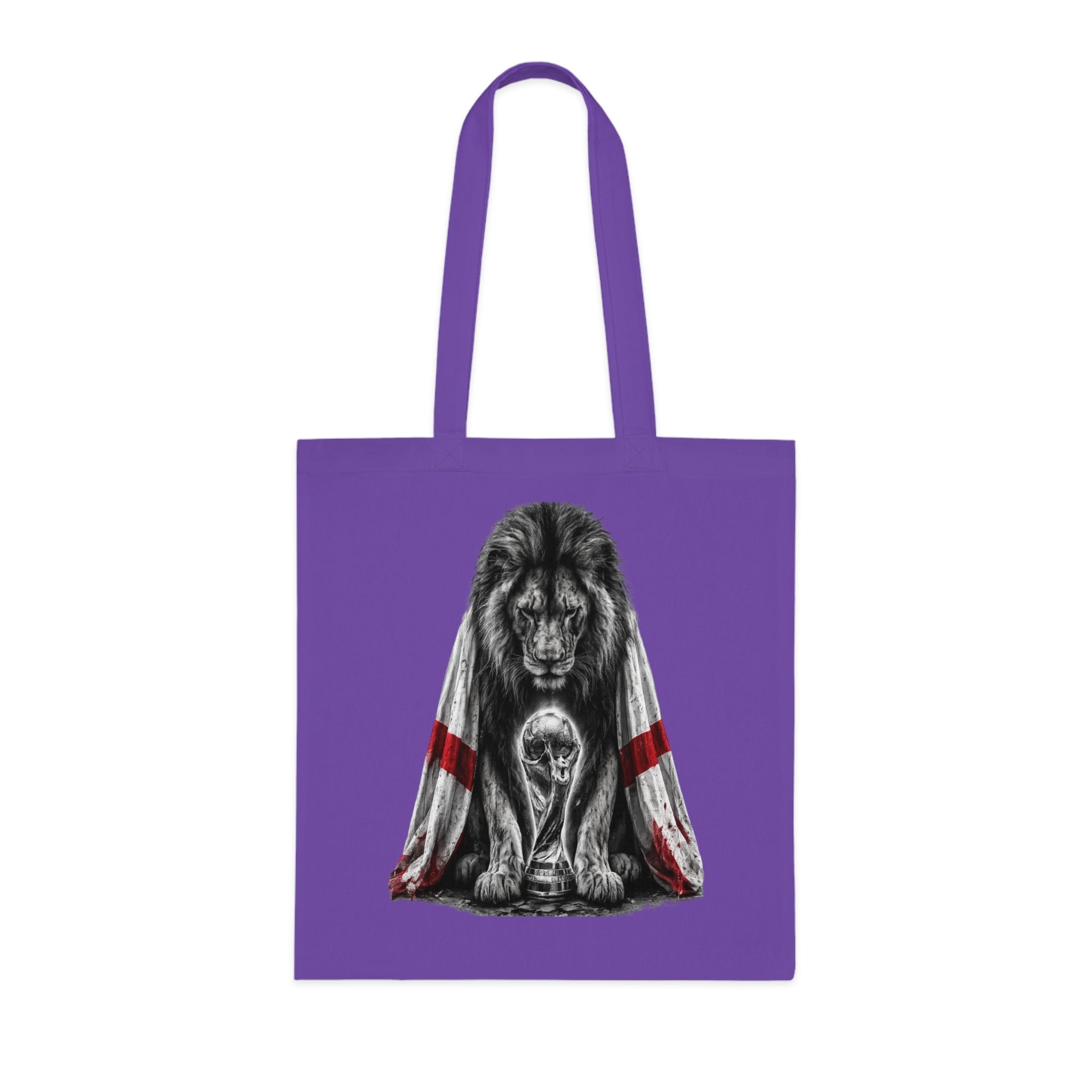 England Lion Tote Bag – Protective Lion Illustration Cotton Tote