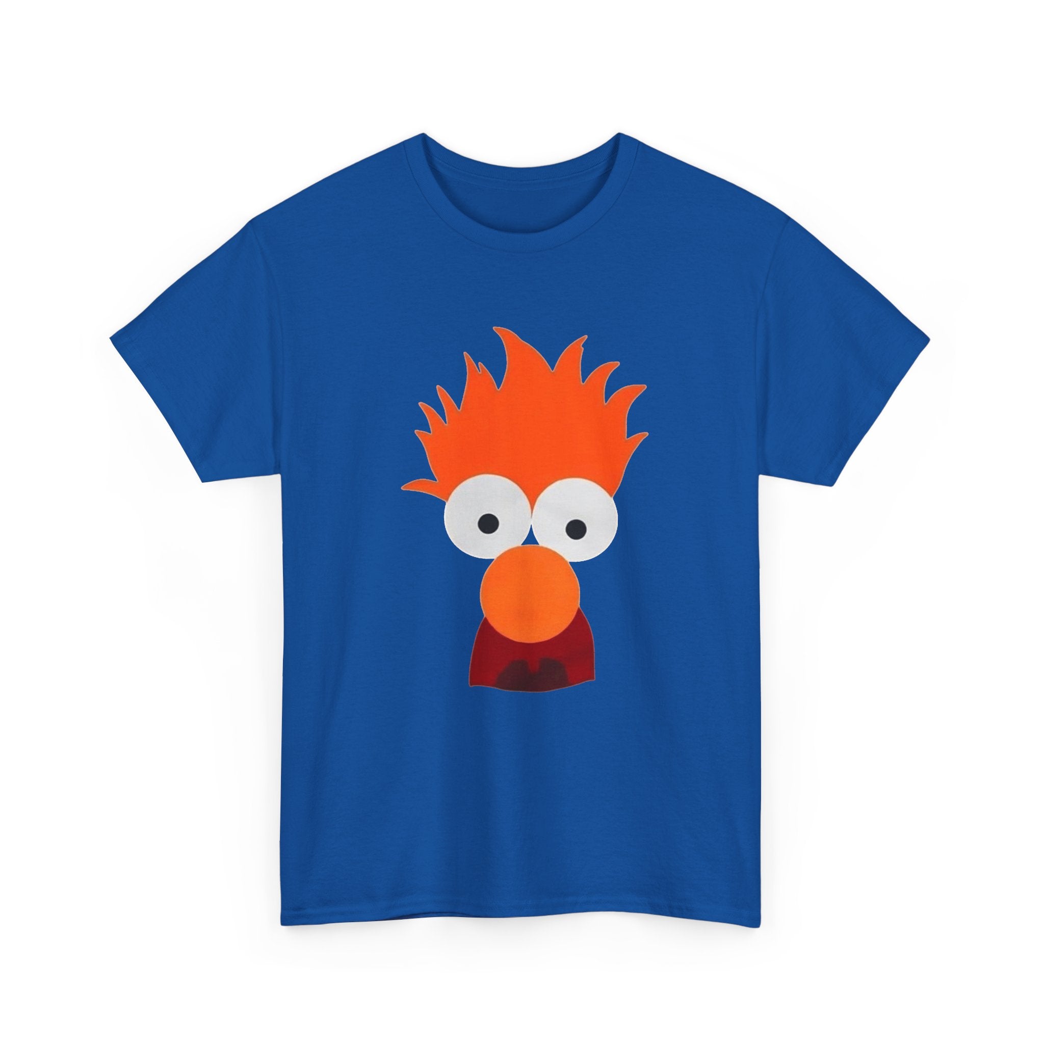 Beaker-Inspired Graphic Tee — Cute Orange Muppet Face T-Shirt