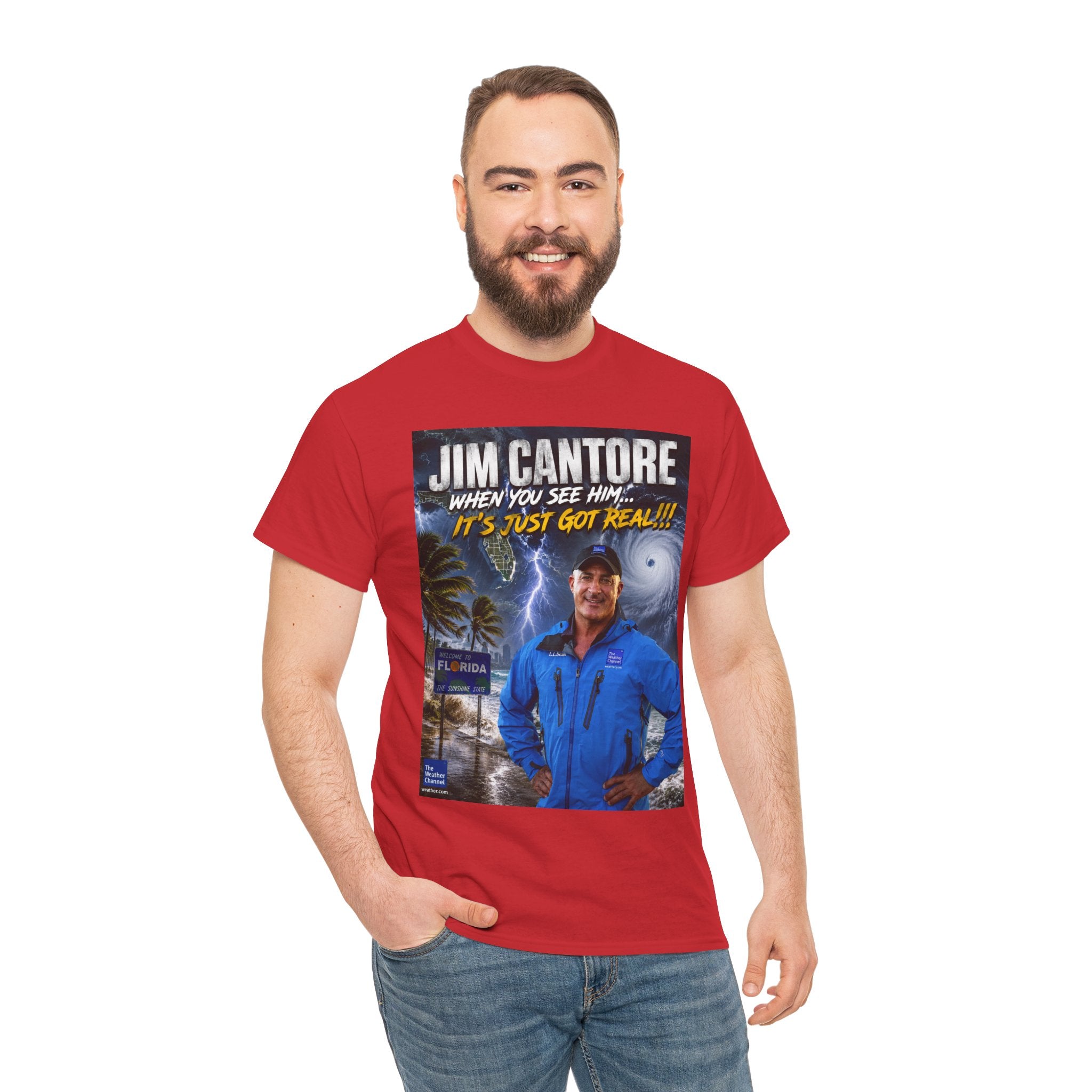Jim Cantore "It's Just Got Real" Hurricane T-Shirt
