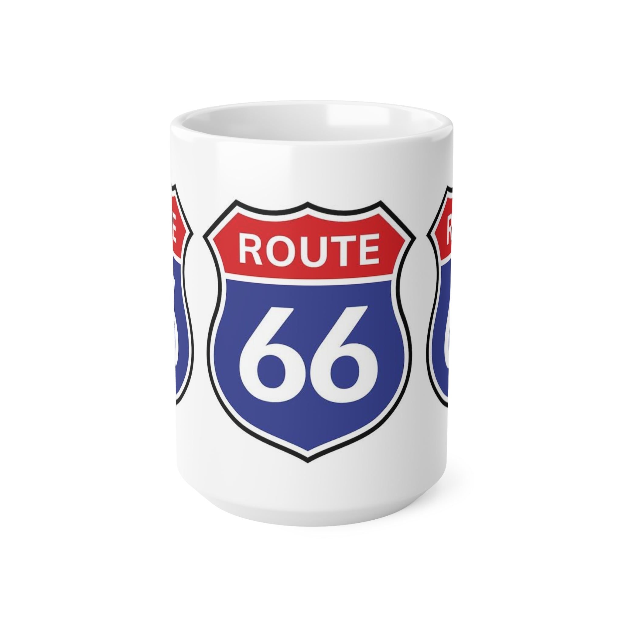 Route 66 Ceramic Coffee Mug — Retro Road Trip 11oz & 15oz
