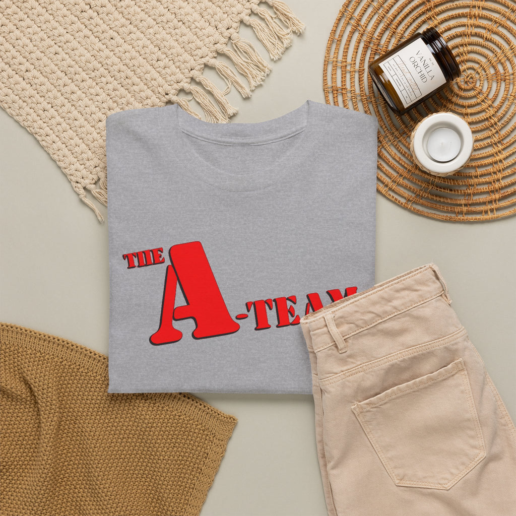 A-Team Graphic Tee — Retro Red Logo Vintage Crew T-Shirt