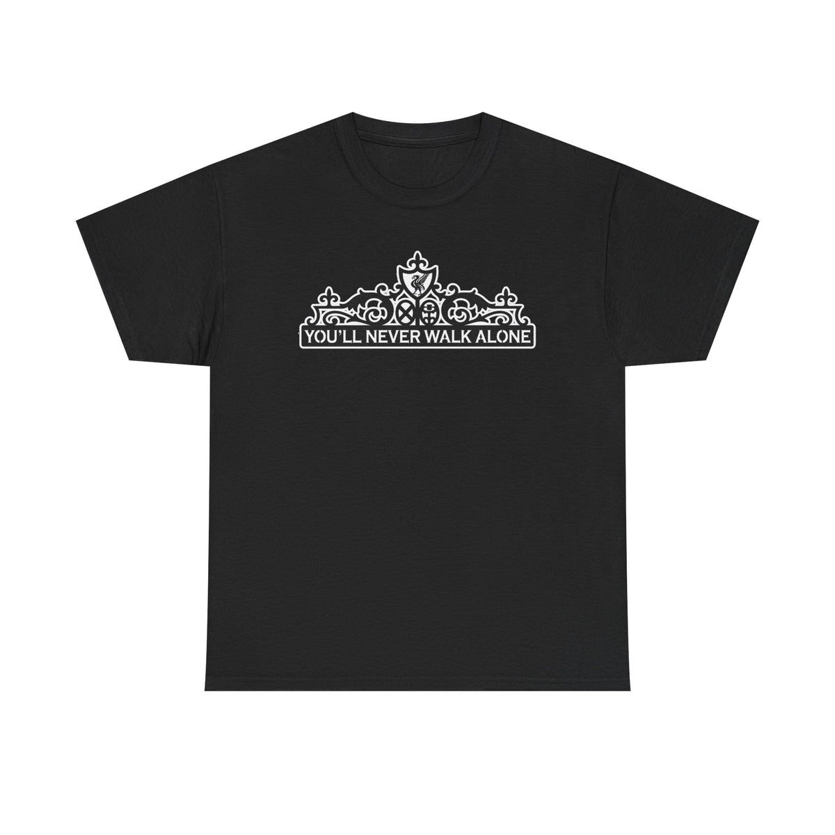 You'll Never Walk Alone T‑Shirt — Liverpool FC Crest Cotton Tee