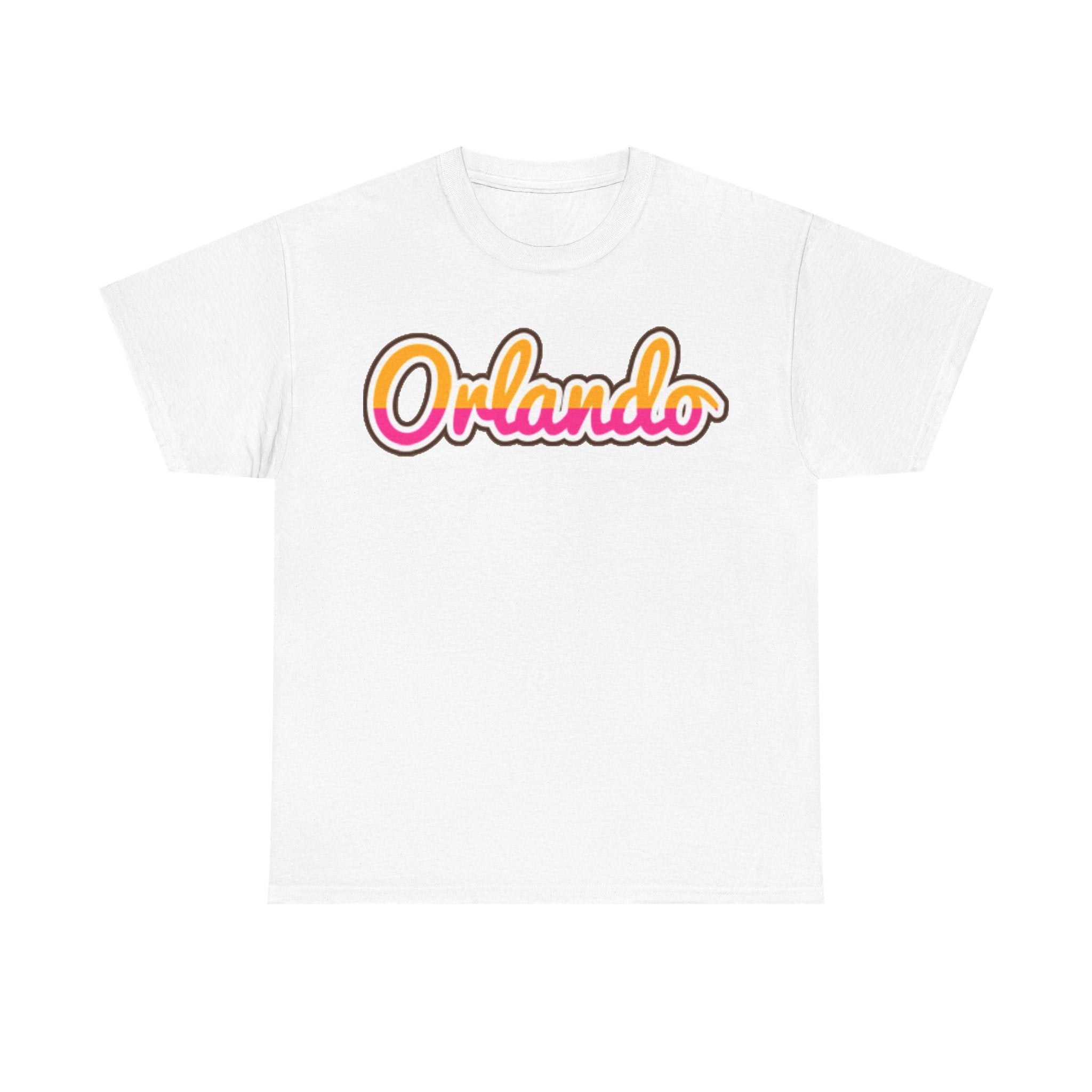 Orlando Retro Script Tee — Vintage Sunset City Souvenir Shirt