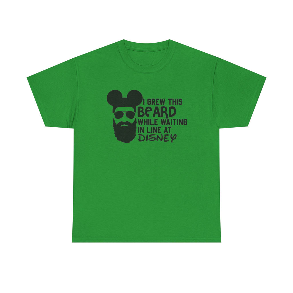 Beard While Waiting Tee – "I Grew This Beard While Waiting In Line At Disney" Funny Disney Dad T-Shirt