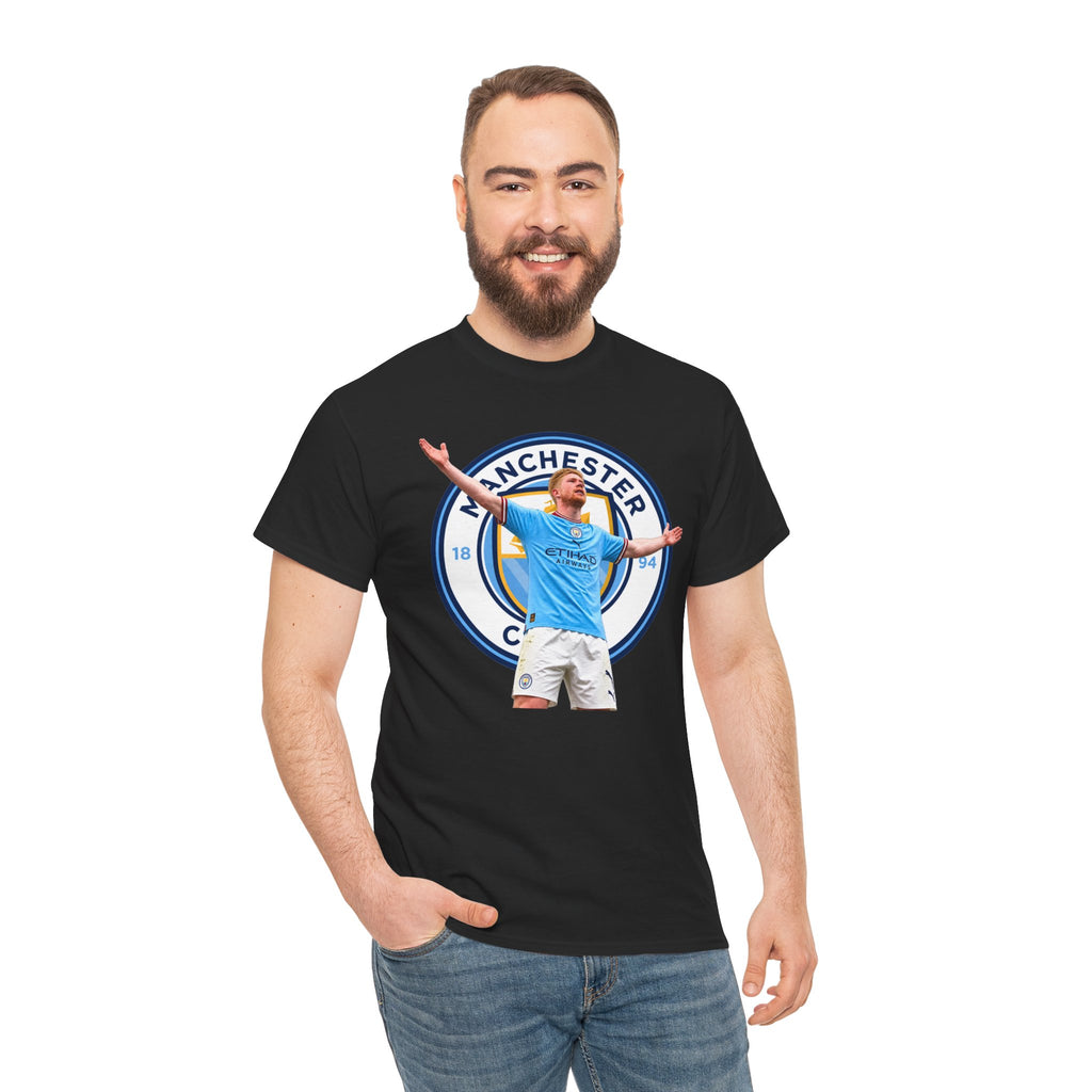 Kevin De Bruyne Manchester Football Club Legend Cotton T-Shirt — Player Celebration Graphic T-Shirt