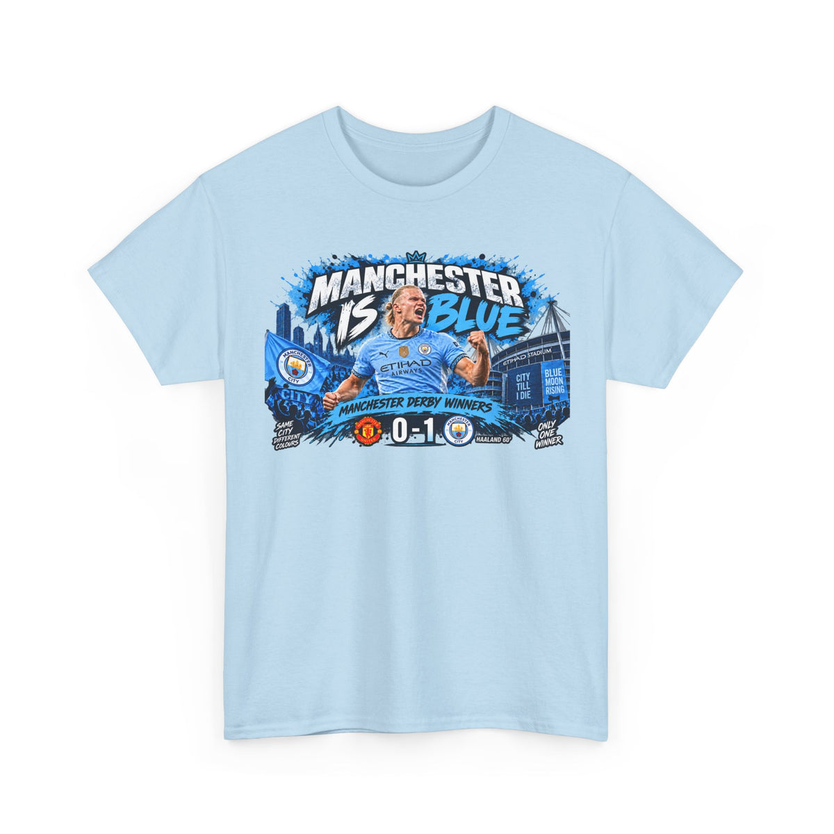 Manchester Is Blue Derby Winners 2026 Cotton T-Shirt