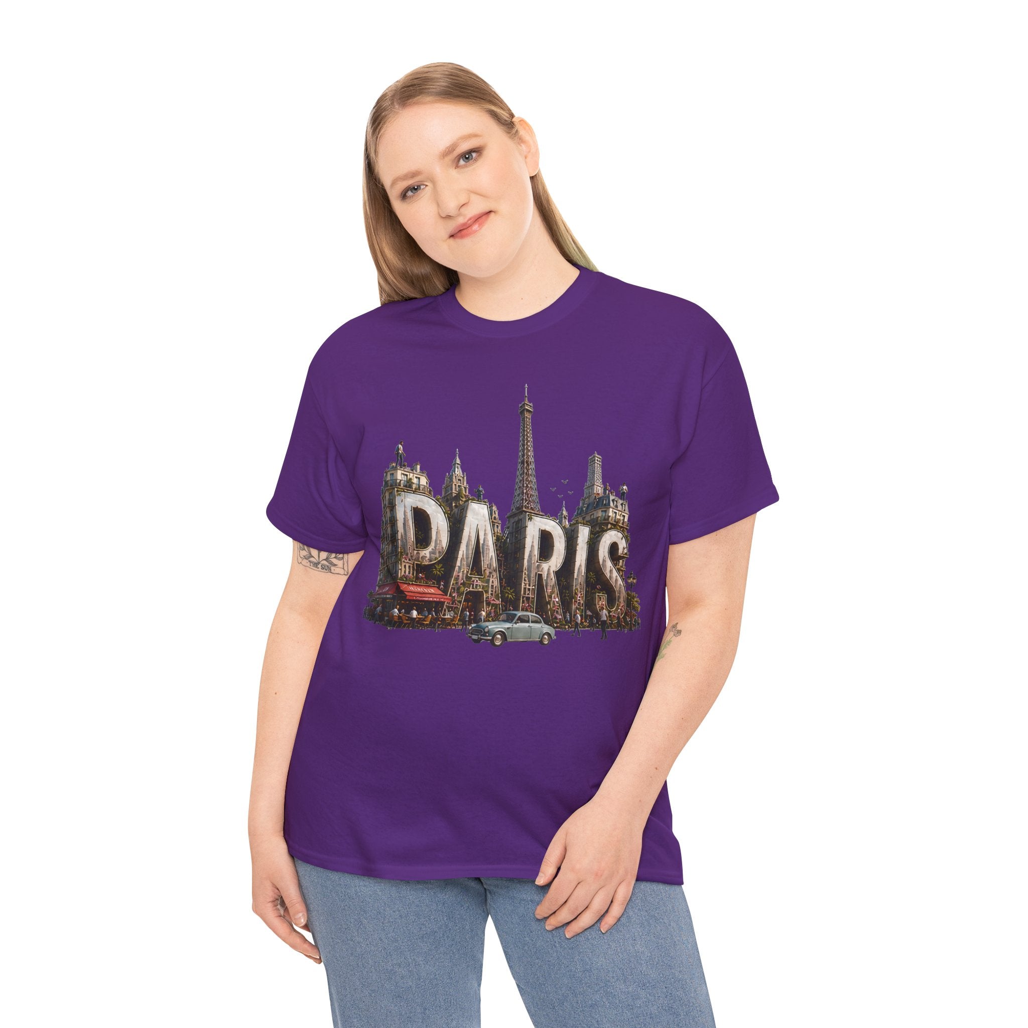 Paris Vintage Landmark T-Shirt — Eiffel Tower Retro Travel Tee