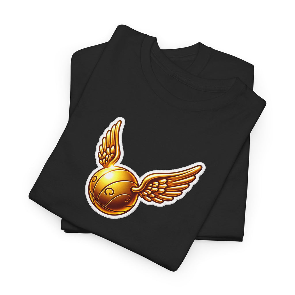 Golden Snitch Cotton T‑Shirt — Quidditch Wizarding Fan Tee