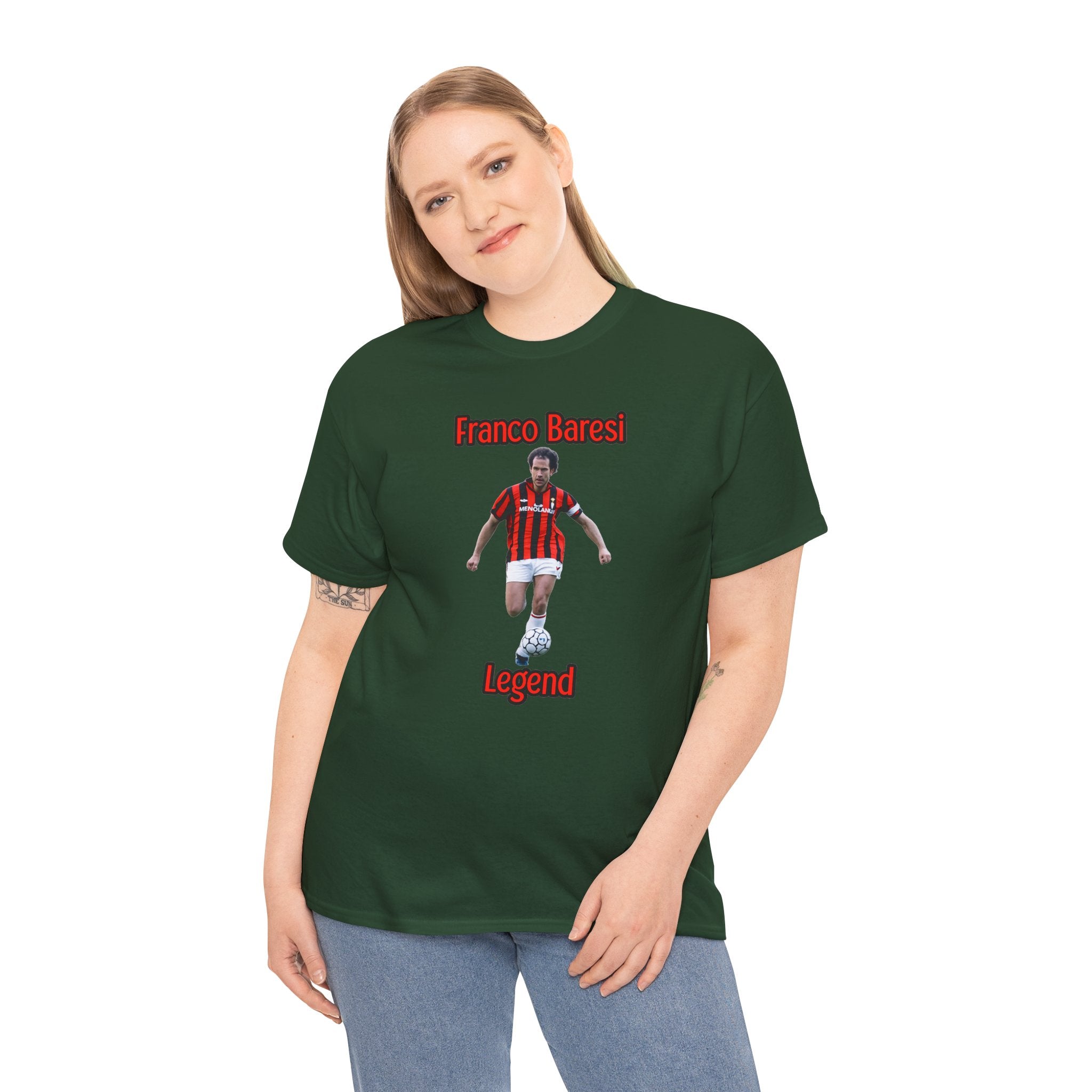 Franco Baresi Legend Tee — AC Milan Retro Soccer Graphic T-Shirt
