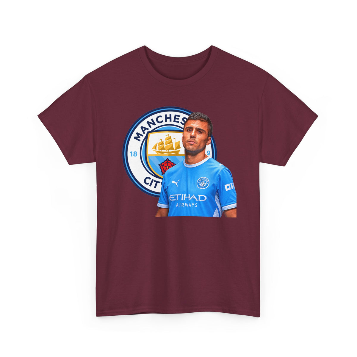 Rodri Manchester City Legend Football Tee — Player Portrait Soccer Shirt