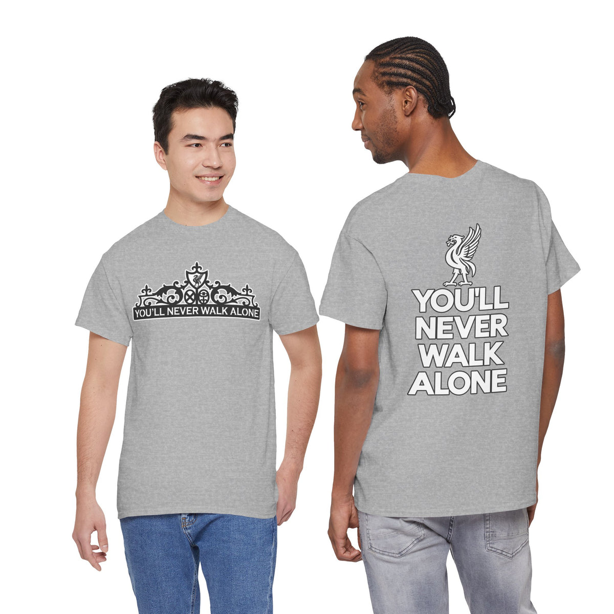 You'll Never Walk Alone T‑Shirt — Liverpool FC Crest Cotton Tee