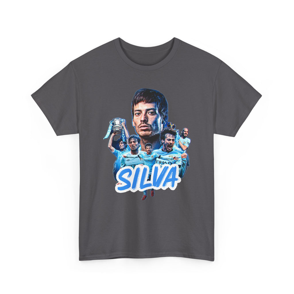 David Silva Manchester City Soccer Tee — Classic Player Portrait Football Shirt