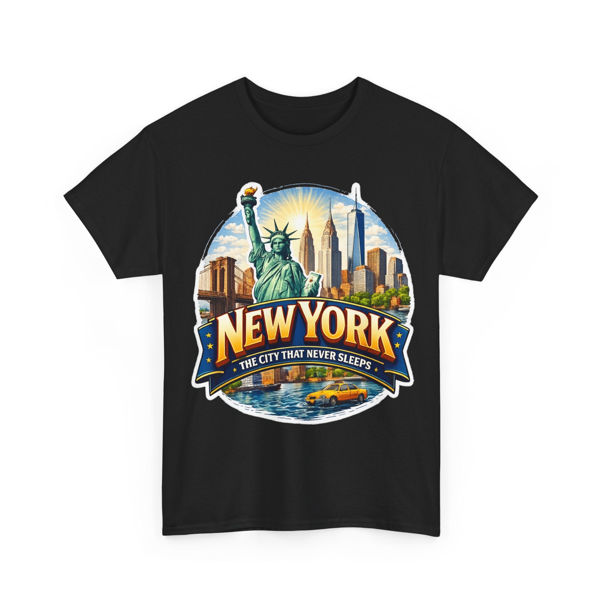 New York City T-Shirt - 'The City That Never Sleeps' Vintage Skyline Tee