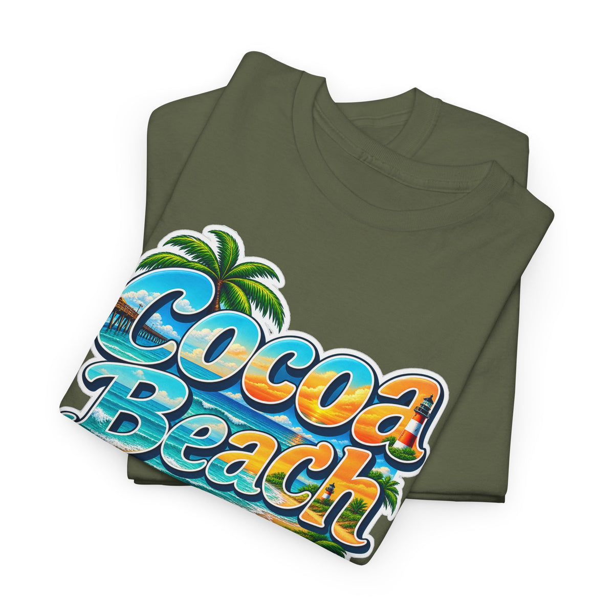 Cocoa Beach Florida Vintage Surf Cotton T-Shirt