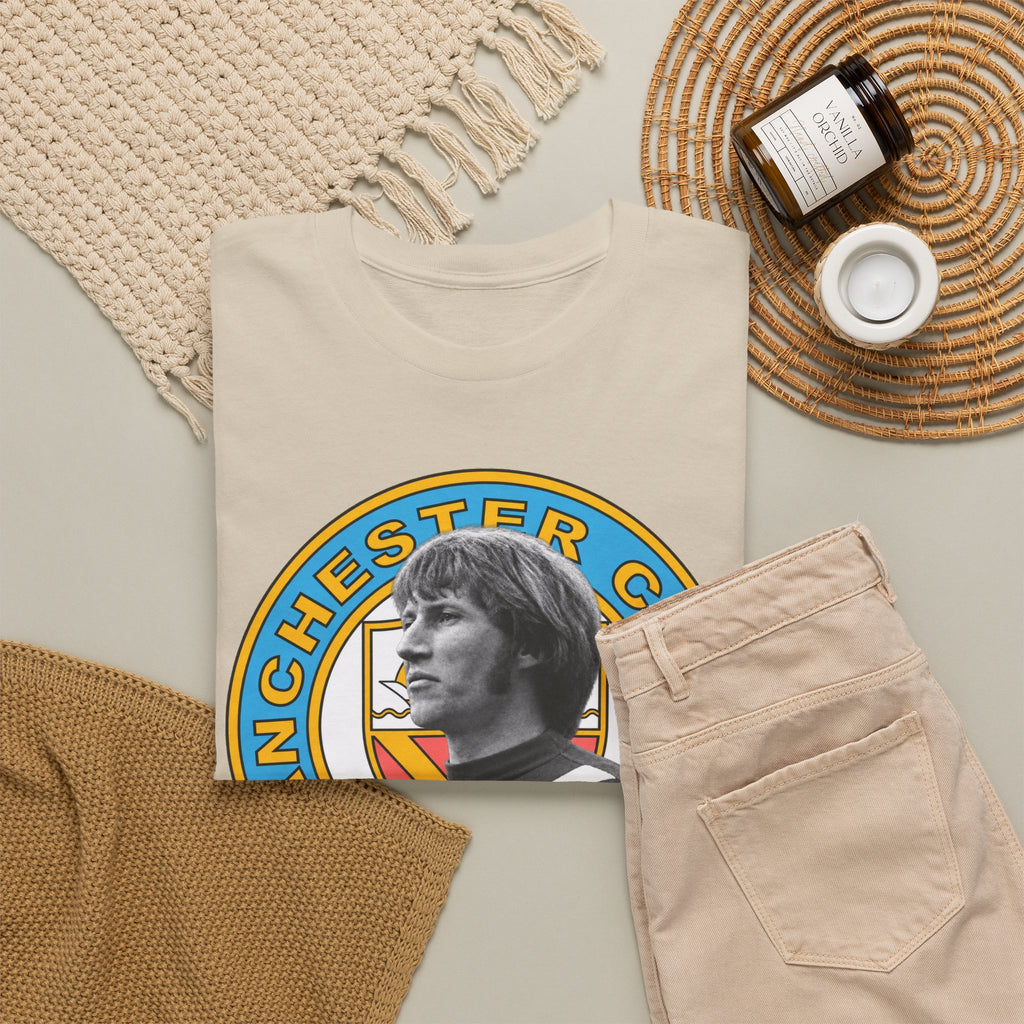 Colin Bell Manchester City Retro Player Portrait Cotton Tee