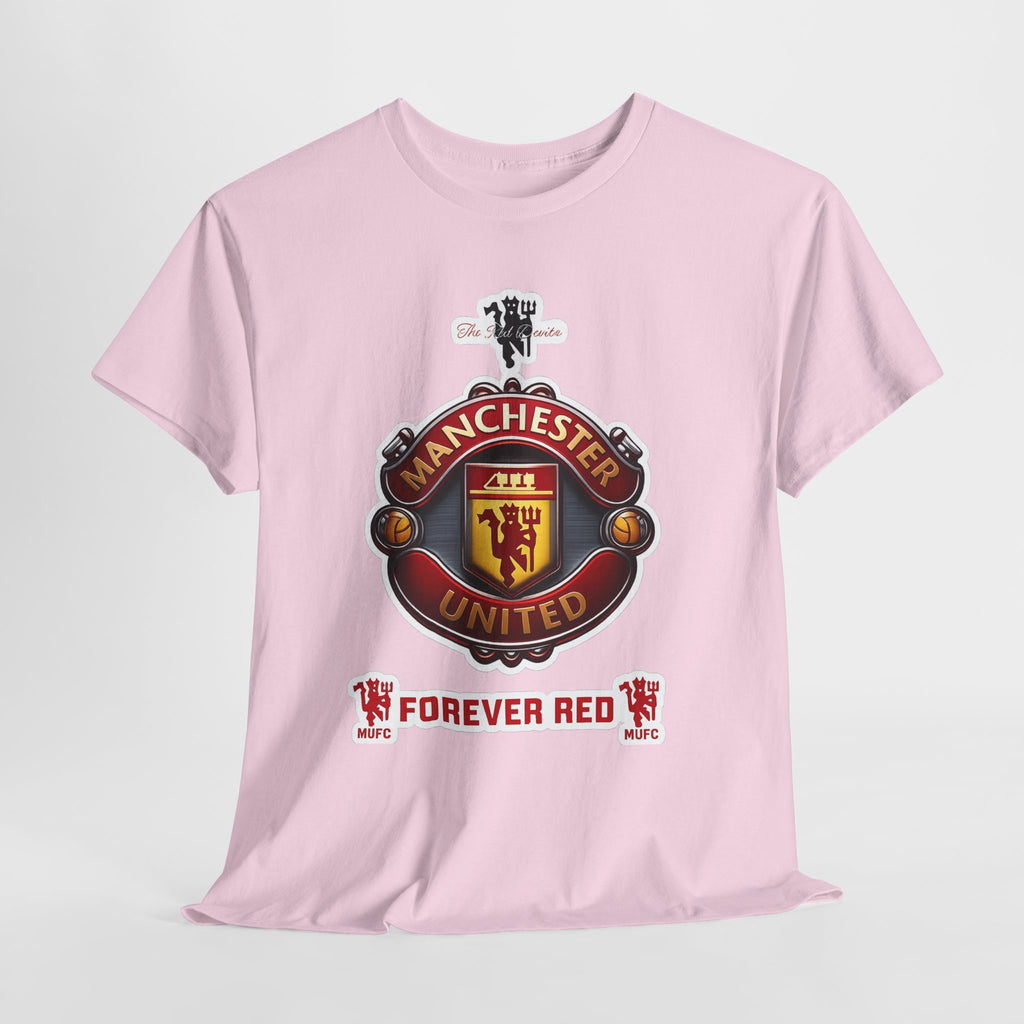 Manchester United Inspired Football Crest Tee — "Forever Red" Supporter Shirt
