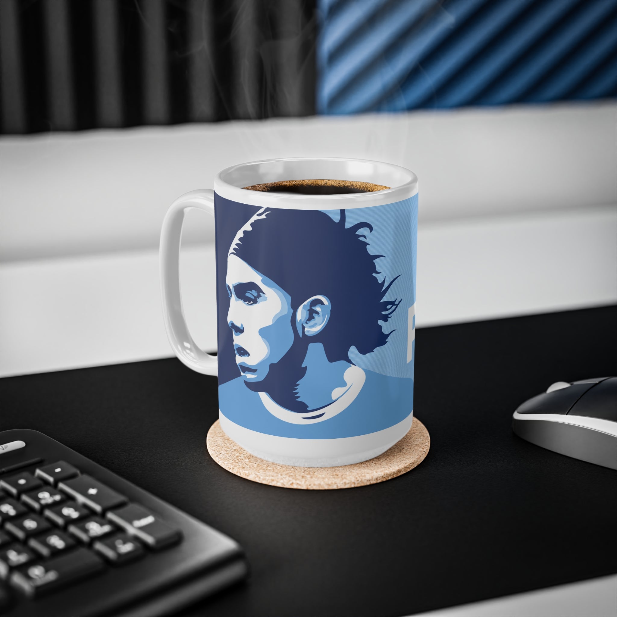 Manchester City PASIÓN Ceramic Mug – 'Passion' Blue Portrait Coffee Cup (11oz & 15oz)