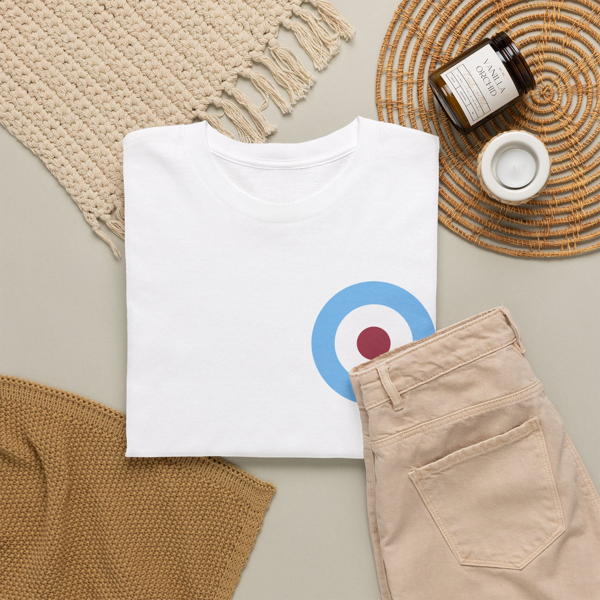 Manchester City Inspired Target Roundel Cotton T-Shirt